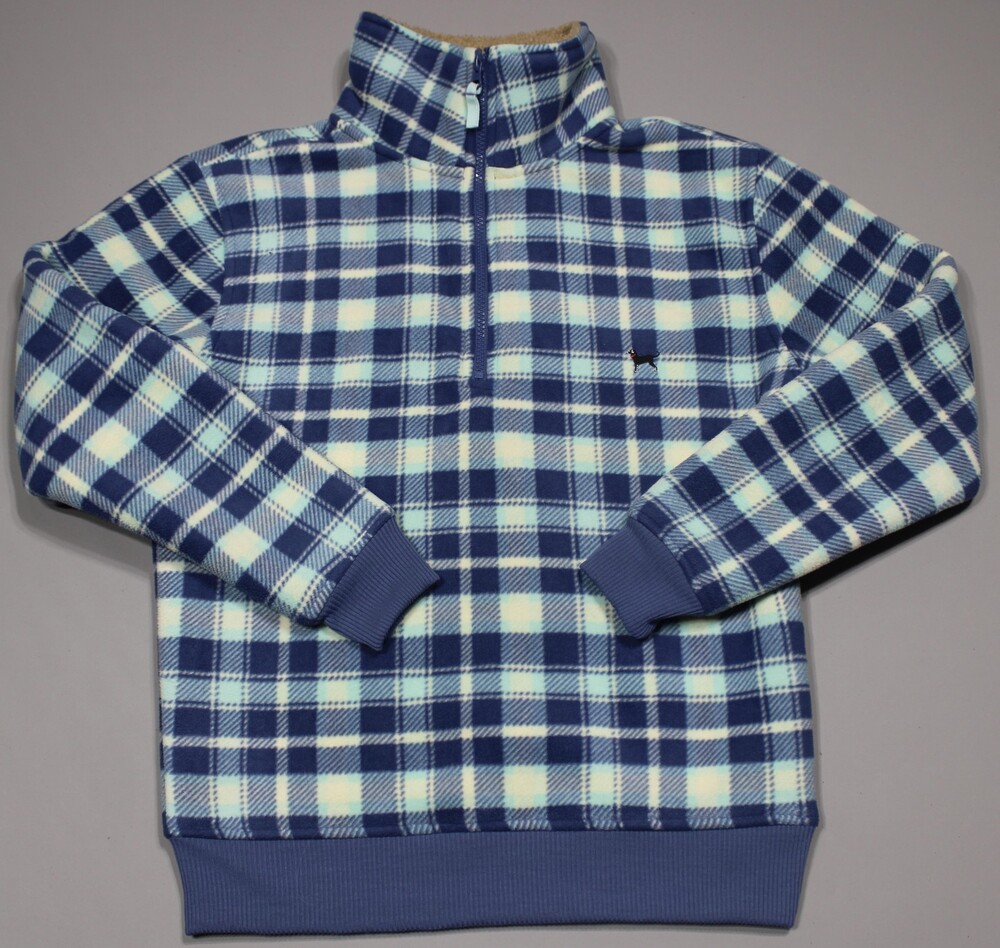 The Black Dog Martha's Vineyard Fleece Jacket Womens XS Plaid Sherpa Lined